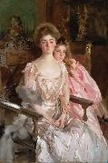 John Singer Sargent Mrs Fiske Warren (Gretchen Osgood) and Her Daughter Rachel (mk18) oil